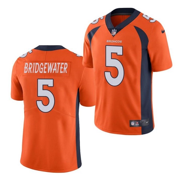 Men's Denver Broncos #5 Teddy Bridgewater Orange Vapor Untouchable Limited Stitched Men's Denver Broncos #5 Teddy Bridgewater Orange Vapor Untouchable Limited Stitched